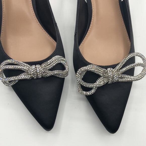 BCBGENERATION  Women's Kitten Heel Pointed Toe Slingback Bow Heels  Sz 7 - Picture 3 of 10